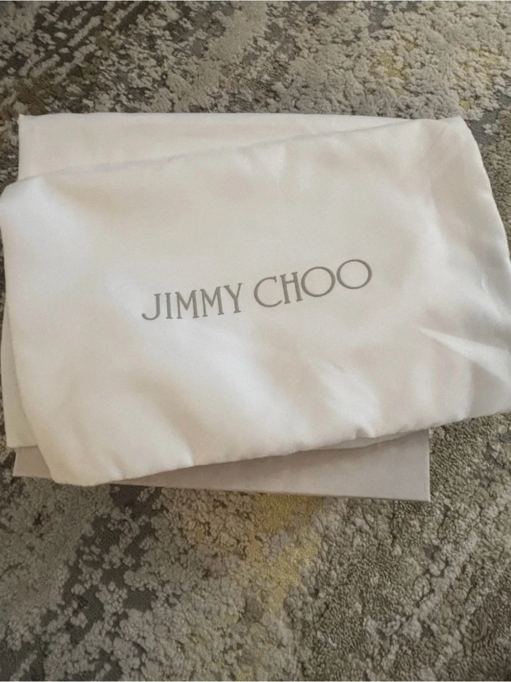 Authentic Empty Jimmy Choo 9x8.5x3.25 Box W/ Paper and 2x Dust Bags